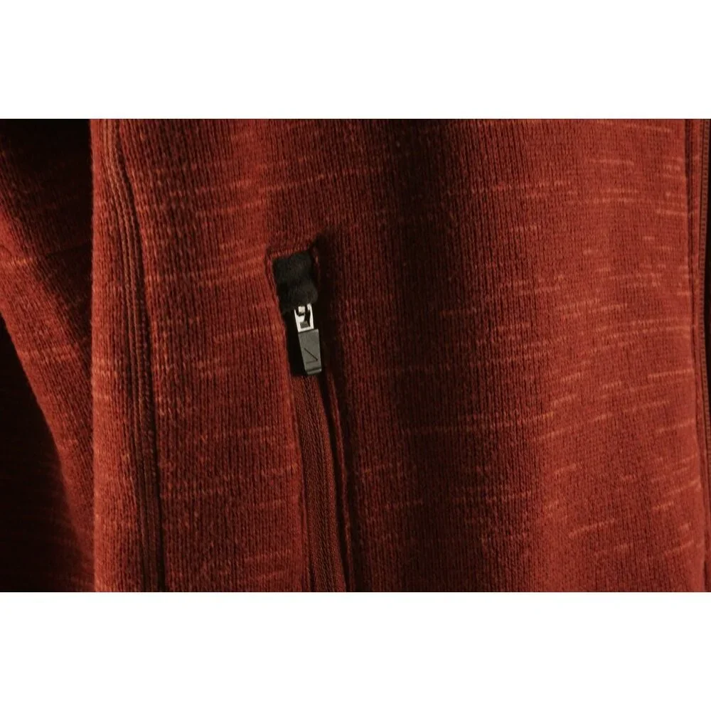 UNTUCKit Kezoh Full Zip Fleece Sweater Men’s XL Comfort Stretch Soft Red Heather